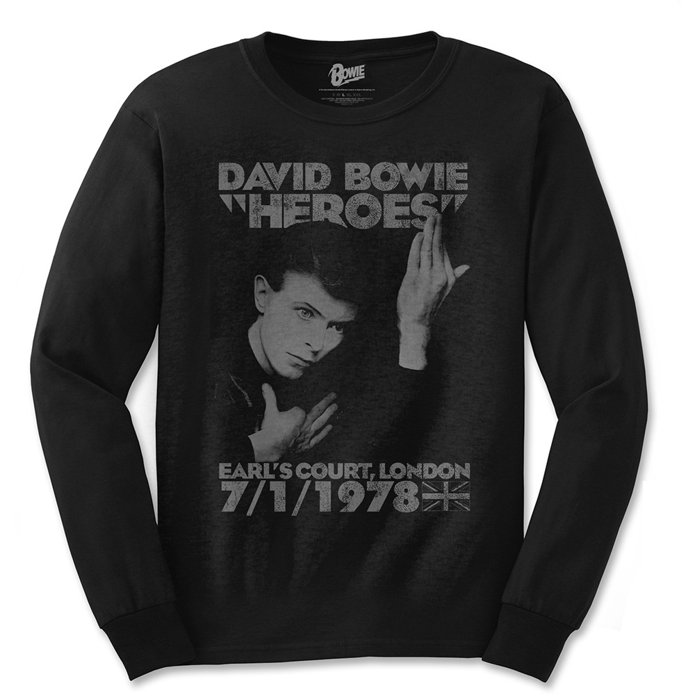 Tričko dlhý rukáv David Bowie - Heroes Earls Court