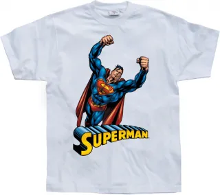 Detské tričko Superman - Flying (Biele)