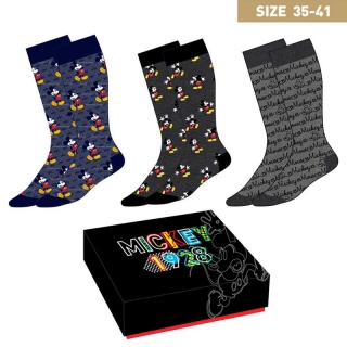 Darčekový set 3 ponožiek Disney Mickey veľkosť 35-41