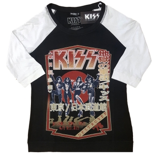Unisex Raglan tričko Kiss - Destroyer Tour 78
