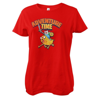 Dámske tričko Adventure Time - Washed (červené)