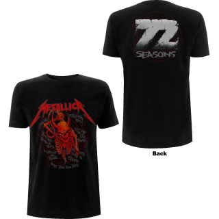 Tričko Metallica - Skull Screaming Red 72 Seasons (Back Print)