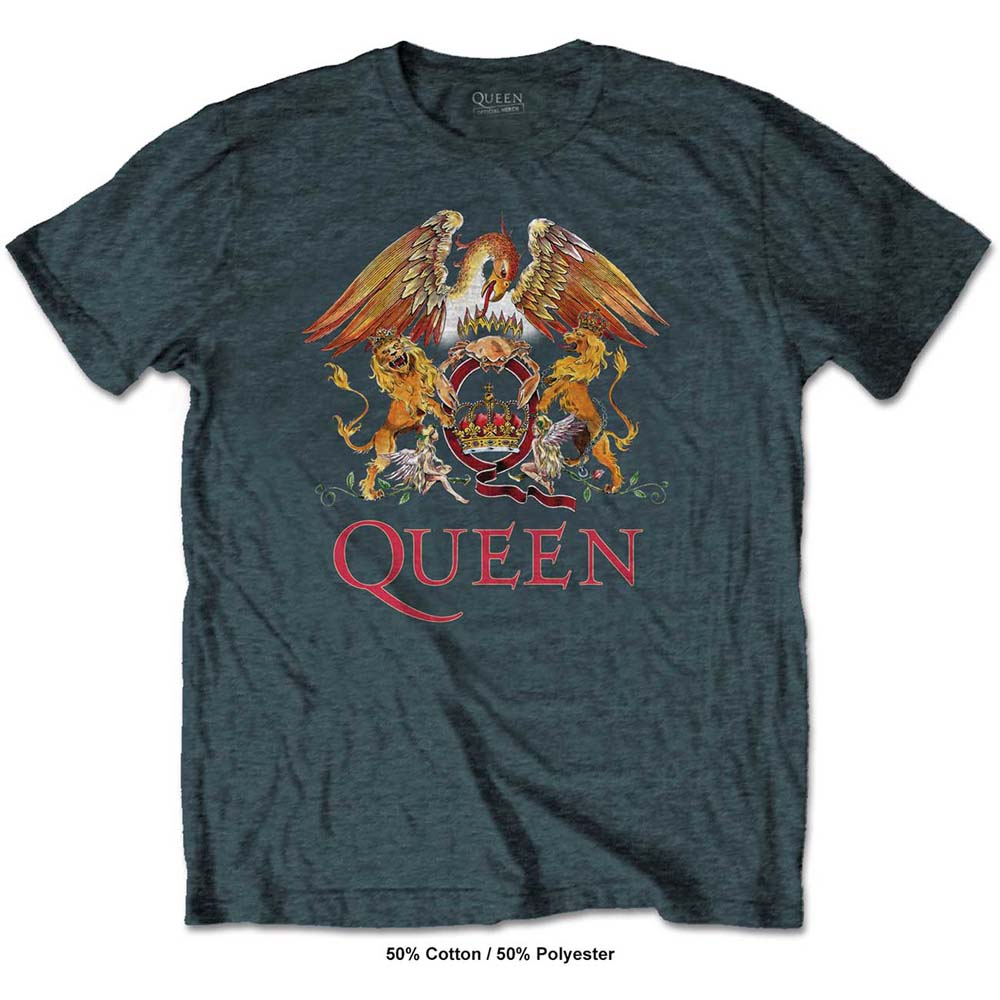 Tričko Queen - Classic Crest ("Heather")