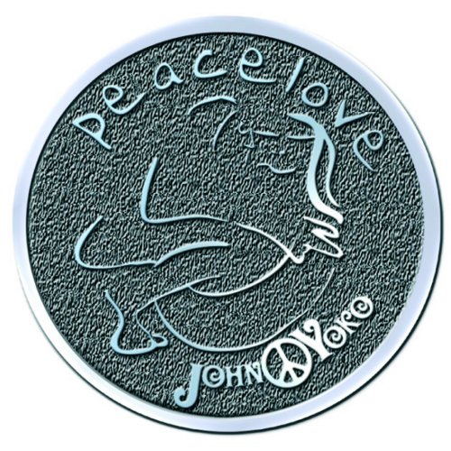 Kovový odznak John Lennon -  PEACE & LOVE