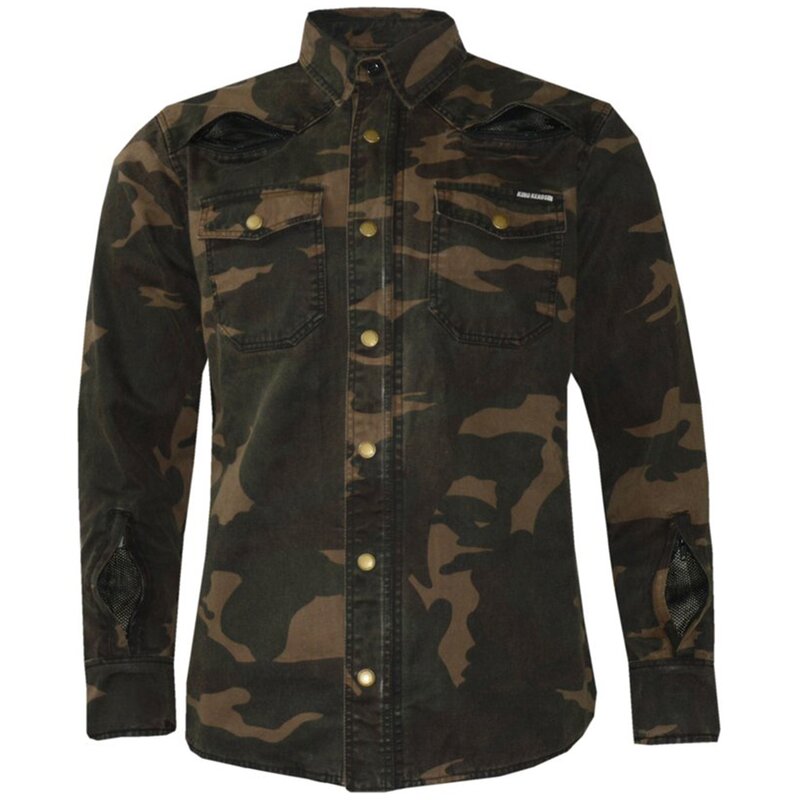 Motorkárska košeľa King Kerosin - Speedshirt Air (Camo)