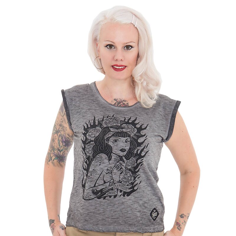 Dámske tričko Queen Kerosin - Tattoo Girl