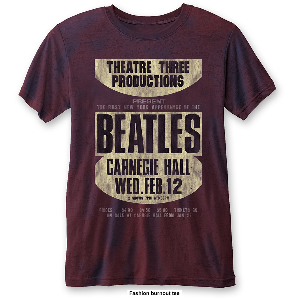 Fashion tričko The Beatles - Carnegie Hall (Burn Out)