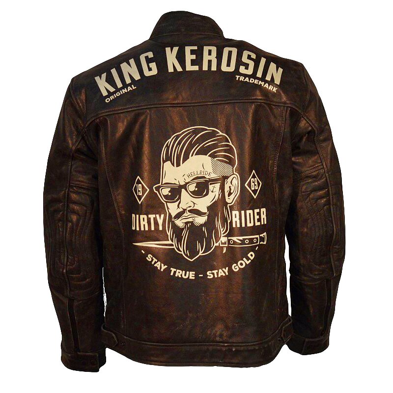 Pánska kožená biker bunda King Kerosin -  Dirty Rider