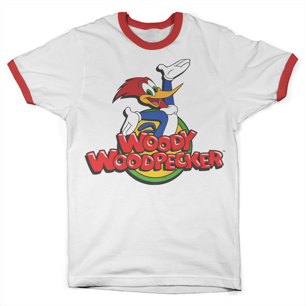 Ringer tričko Woody Woodpecker Classic Logo