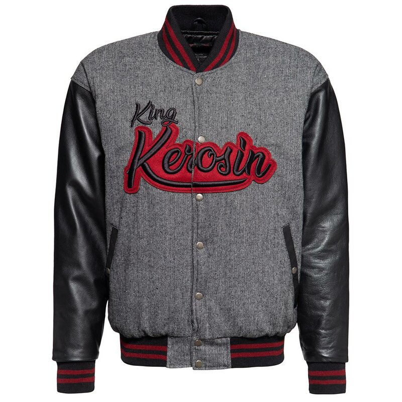 Pánska College bunda King Kerosin - Script Herringbone