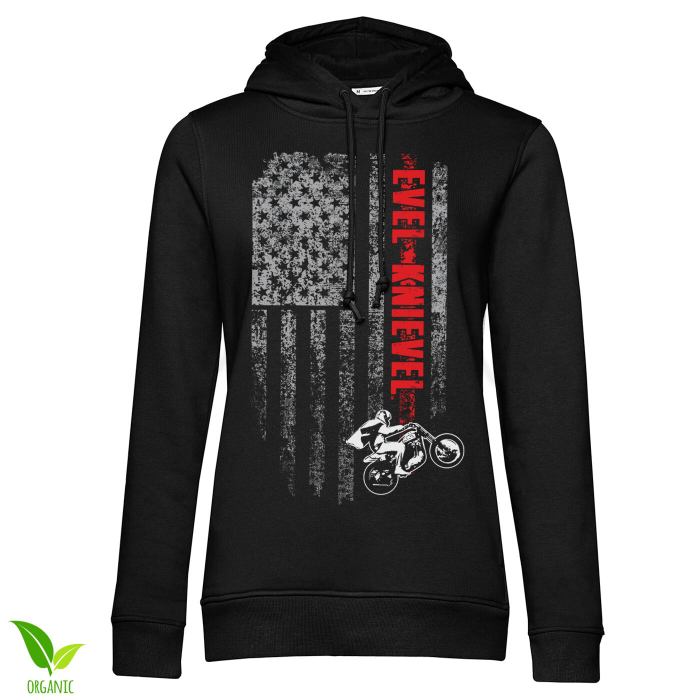 Dámska organic mikina Evel Knievel - Flag
