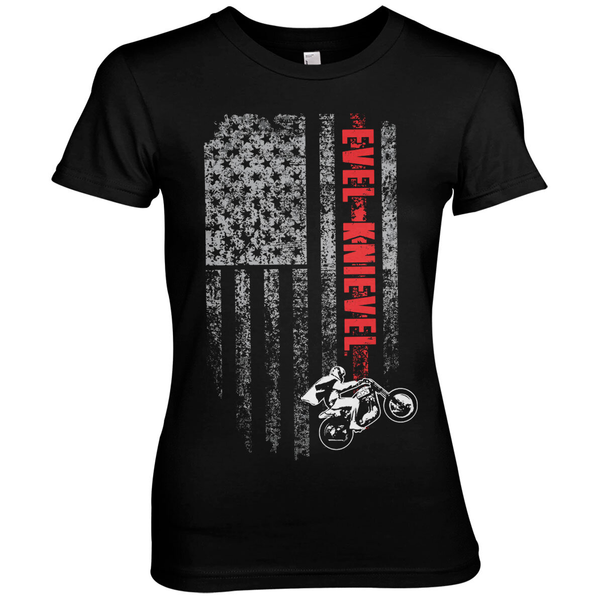 Dámske tričko Evel Knievel - Flag