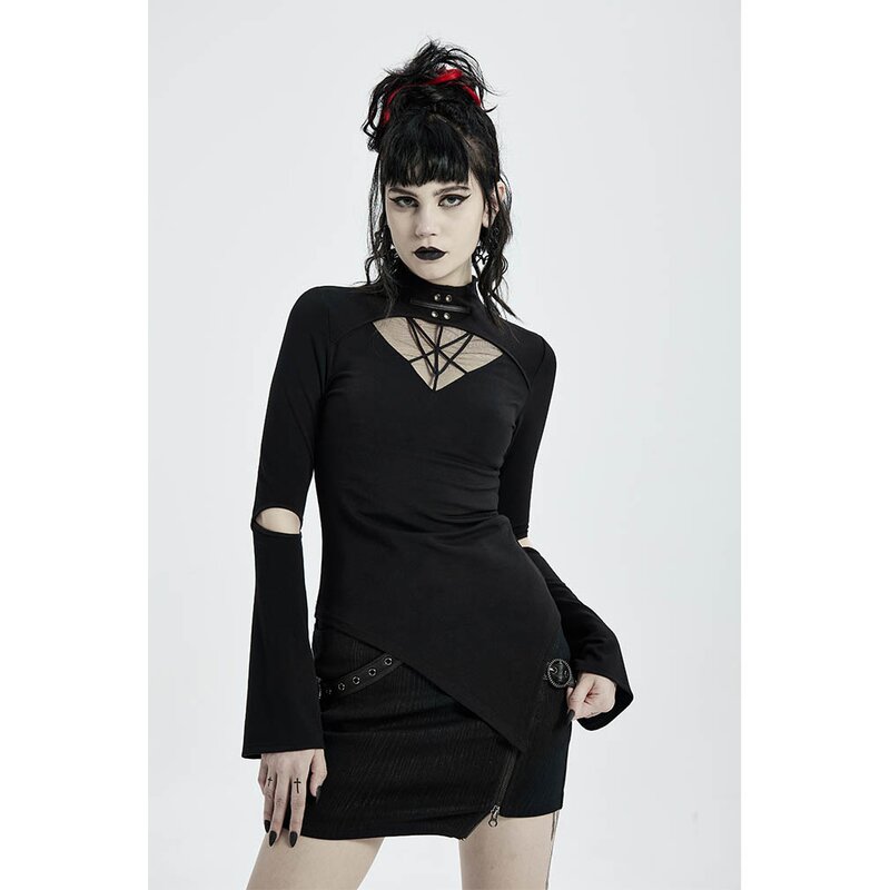 Punk Rave top s dlhým rukávom - Suspicious