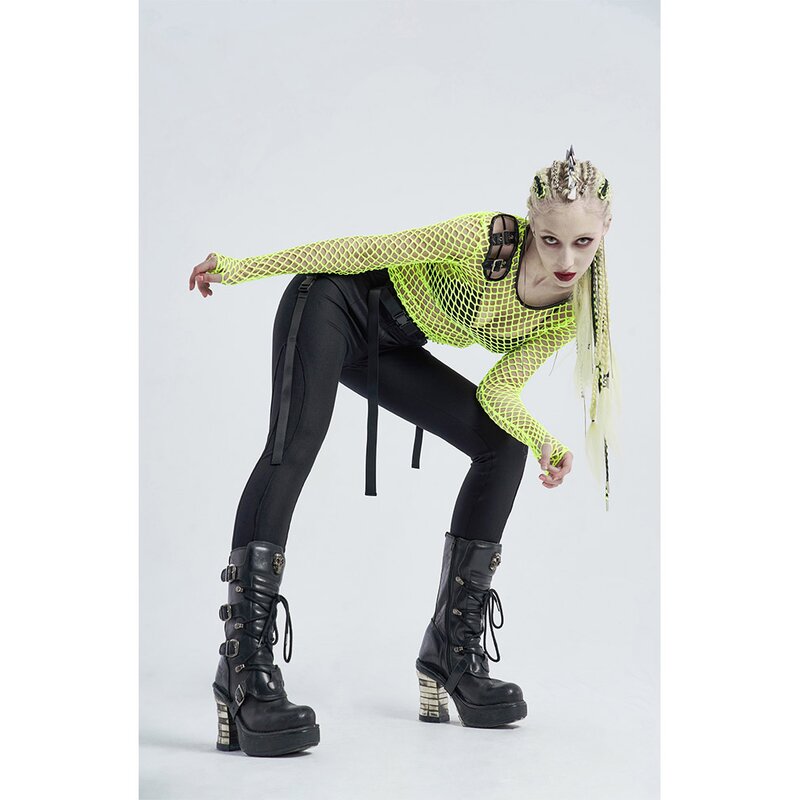 Punk Rave top s dlhým rukávom - Plague Neon