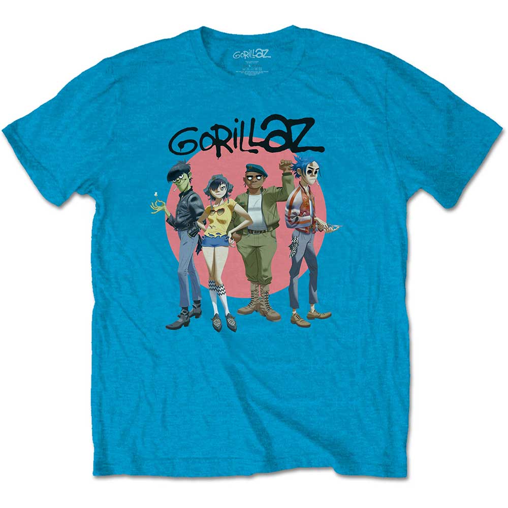 Tričko Gorillaz - Group Circle Rise