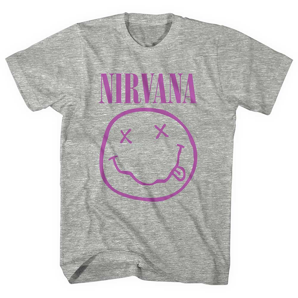 Tričko Nirvana - Purple Happy Face