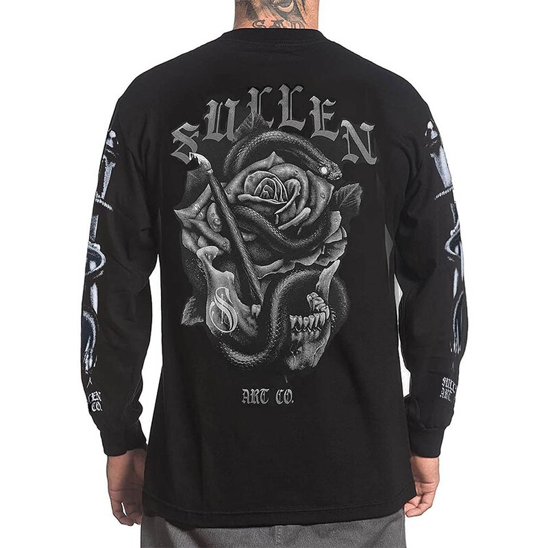Pánske tričko s dlhým rukávom Sullen - Blaq Bone