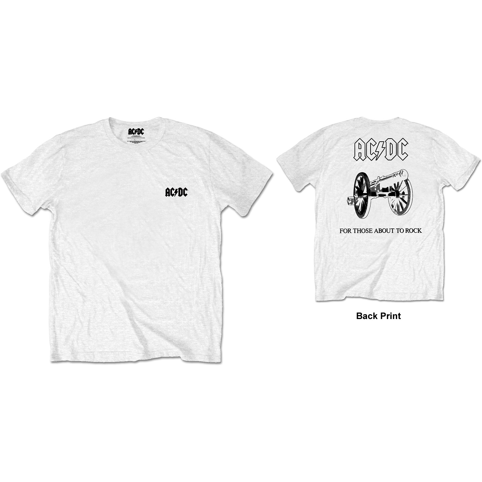 Tričko AC/DC - About To Rock  (BACK PRINT)
