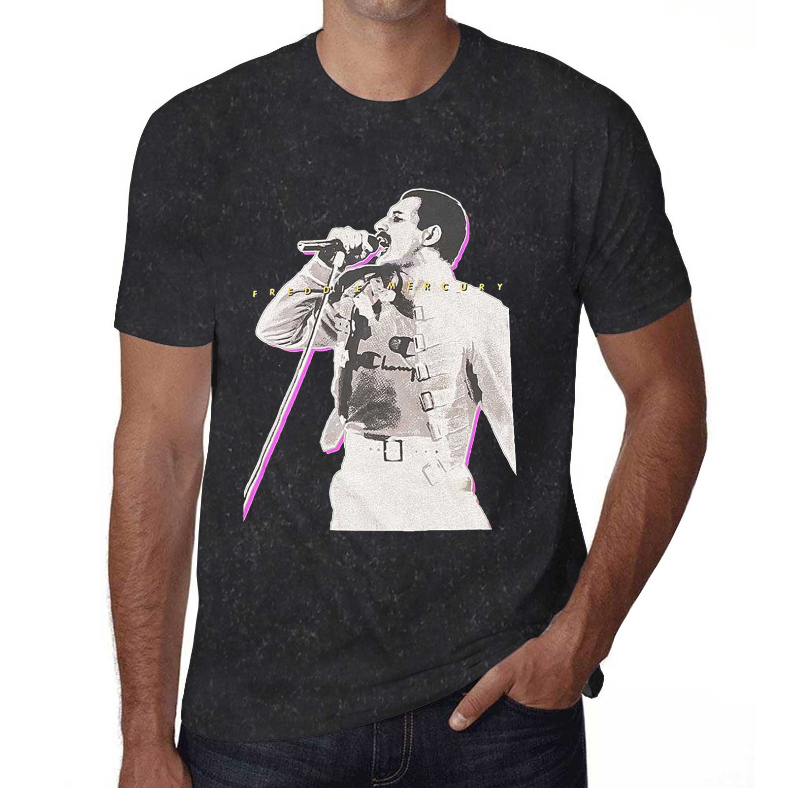ECO tričko Freddie Mercury - Glow (Wash Collection)