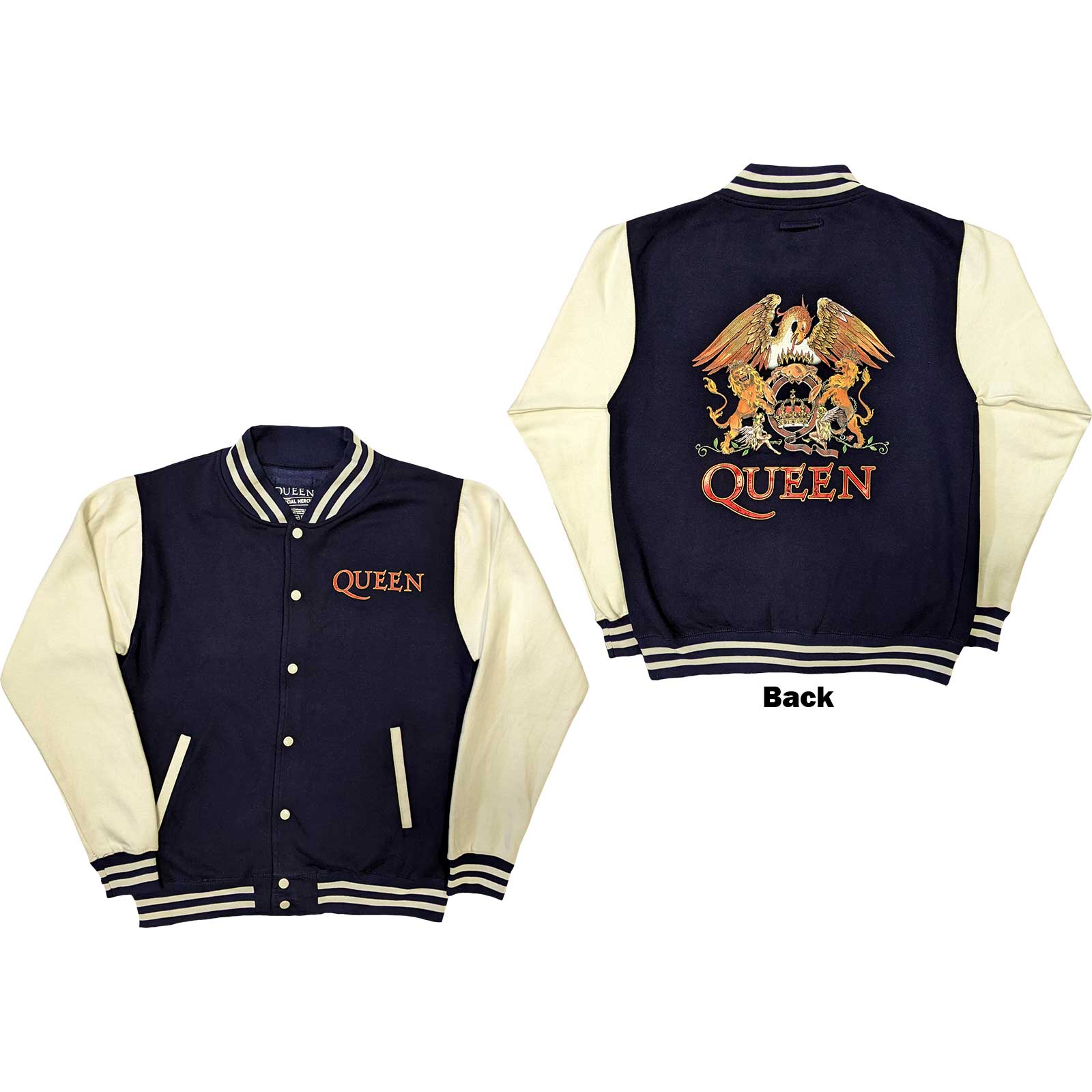 Baseball bunda Queen - White Crest (Back Print)