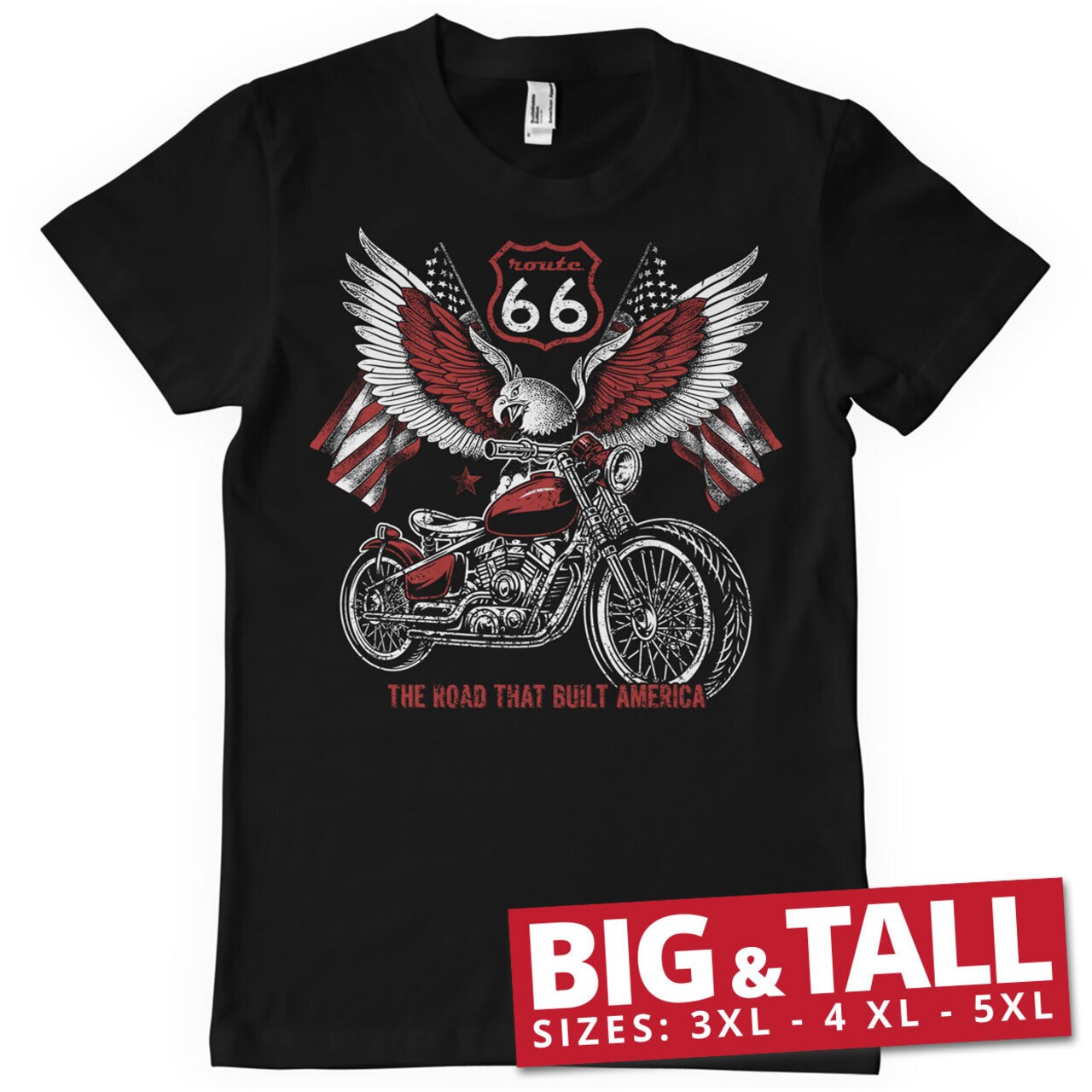 Tričko Route 66 American Eagle Bike