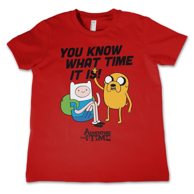 Detské tričko Adventure Time - It's Adventure Time (červené)