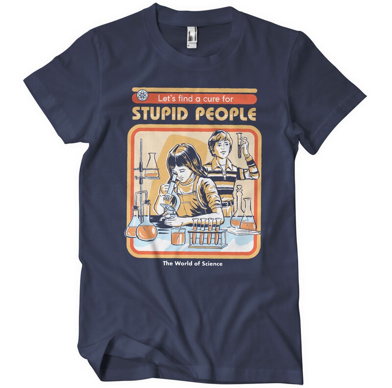 Tričko Steven Rhodes - Cure For Stupid People (modré)