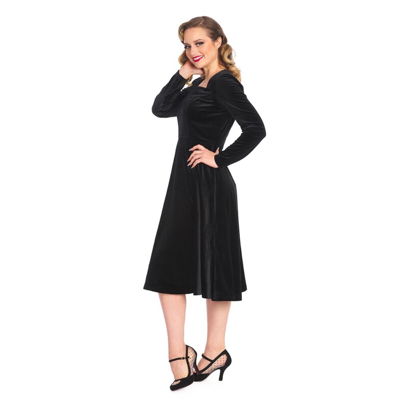 Banned Retro Vintage šaty - Royal Evening Black