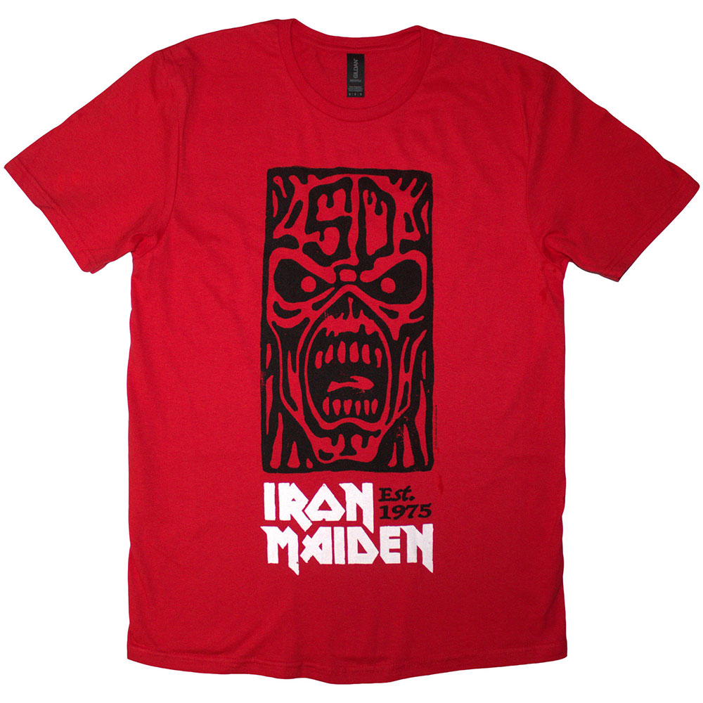 Tričko Iron Maiden - Est. 1975 Stamp Logo (červené)