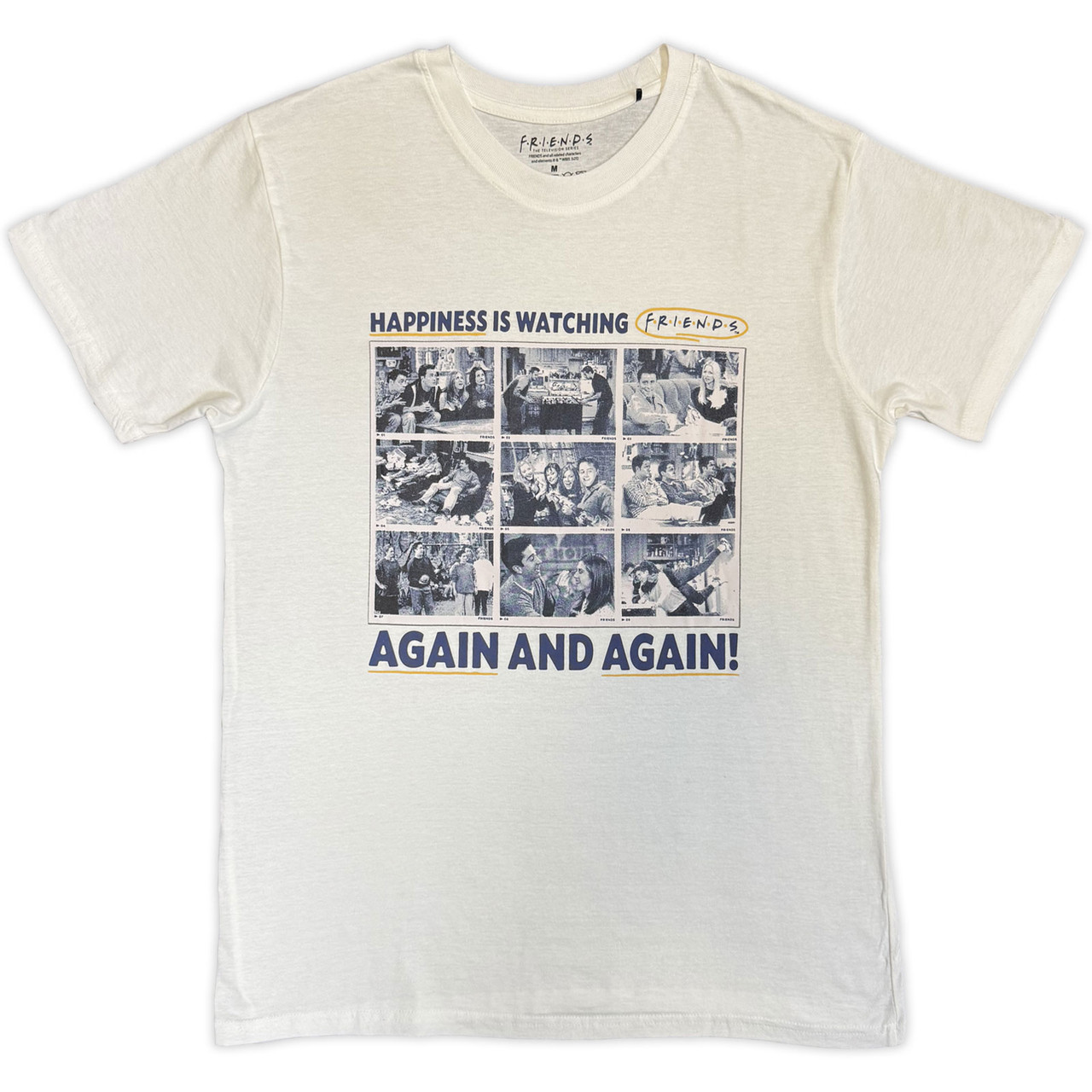 Tričko Friends - Happiness Is Watching (White)