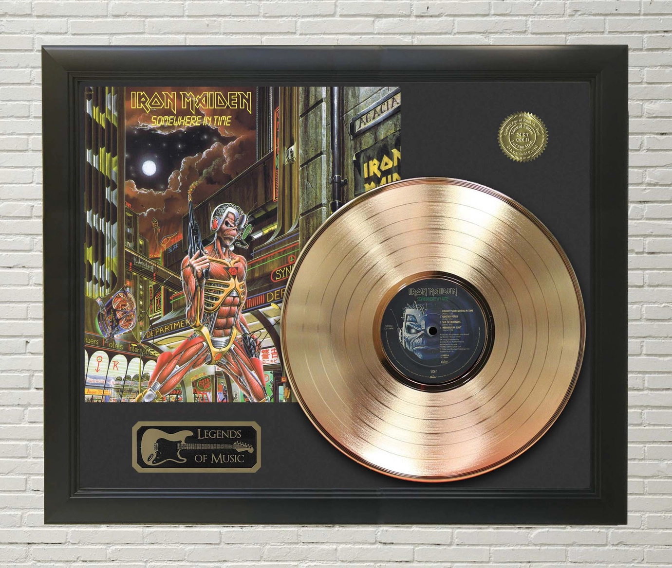 Exkluzívny zberateľský rám Iron Maiden – Somewhere in Time Gold