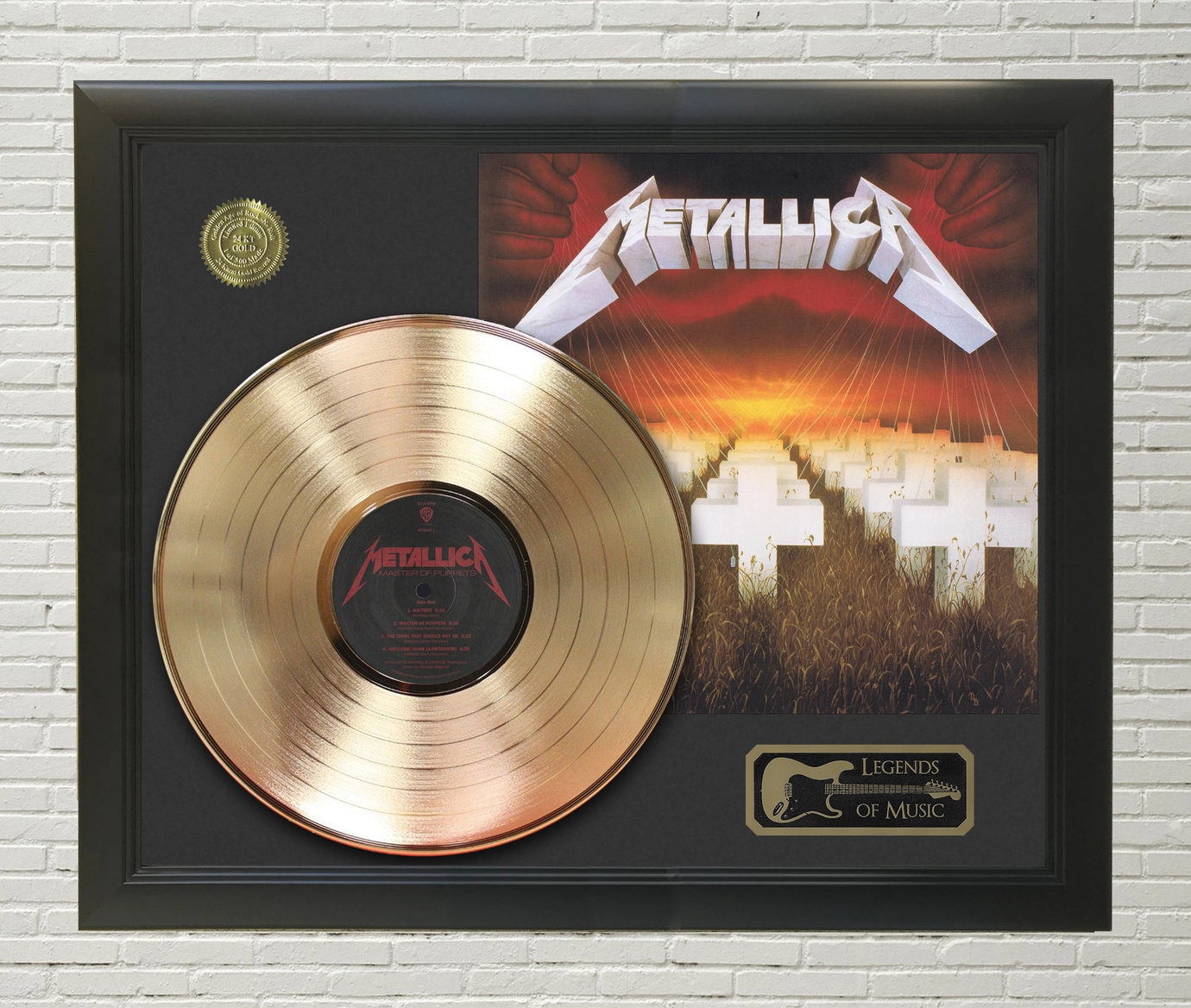 Exkluzívny zberateľský rám Metallica - Master of Puppets Gold