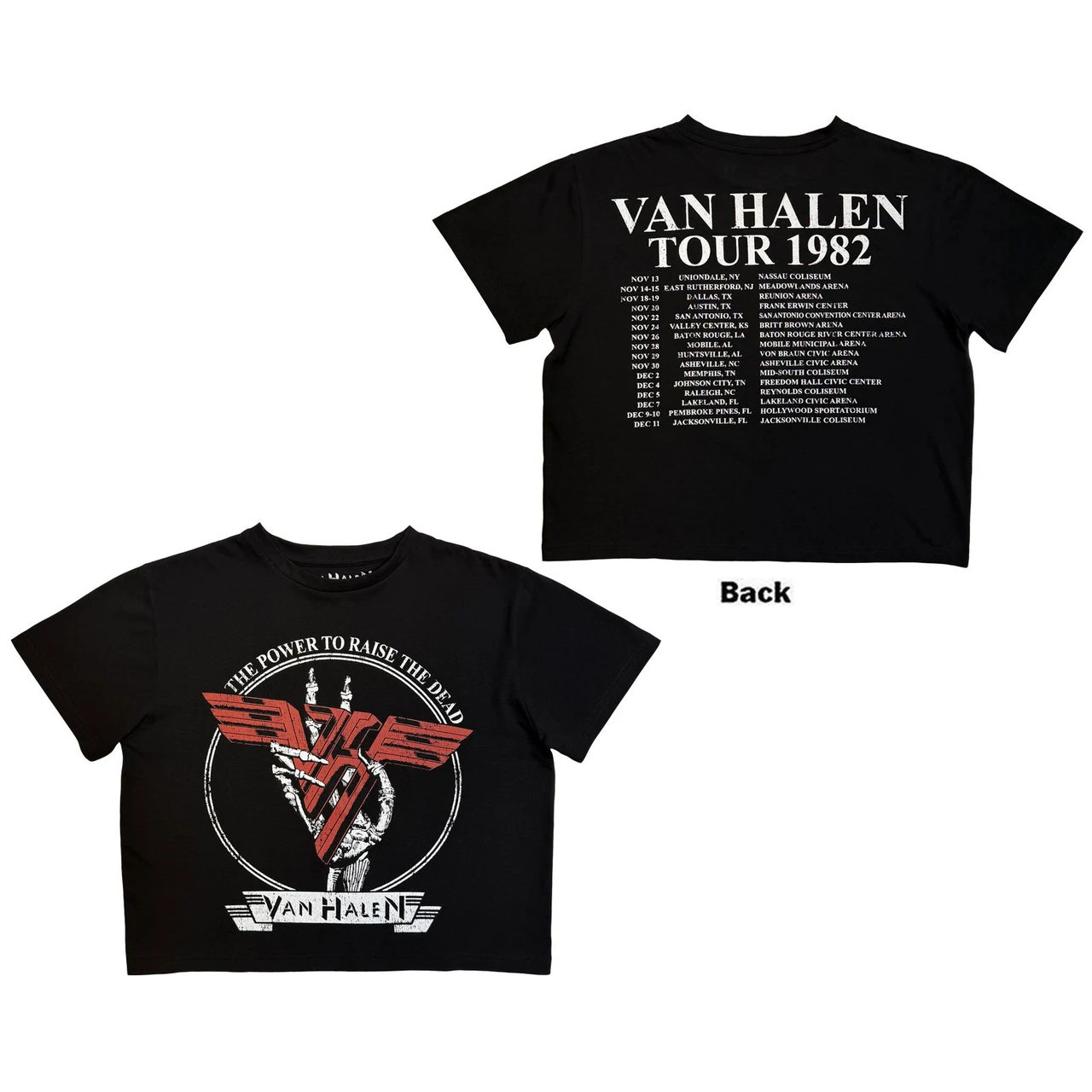 Dámsky Crop Top Van Halen - The Power To Raise The Dead