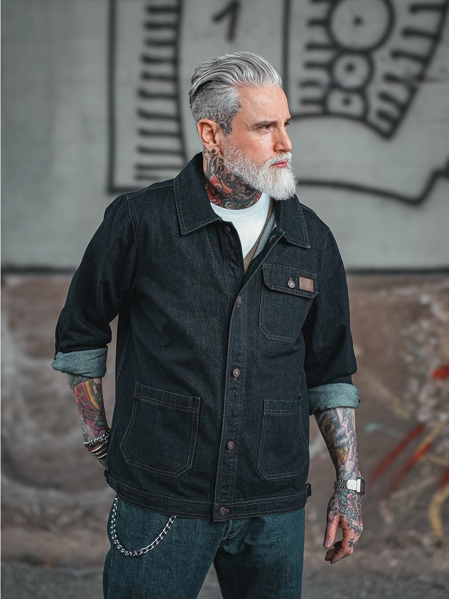Bunda – King Kerosin Denim Workwear (Dark Denim)
