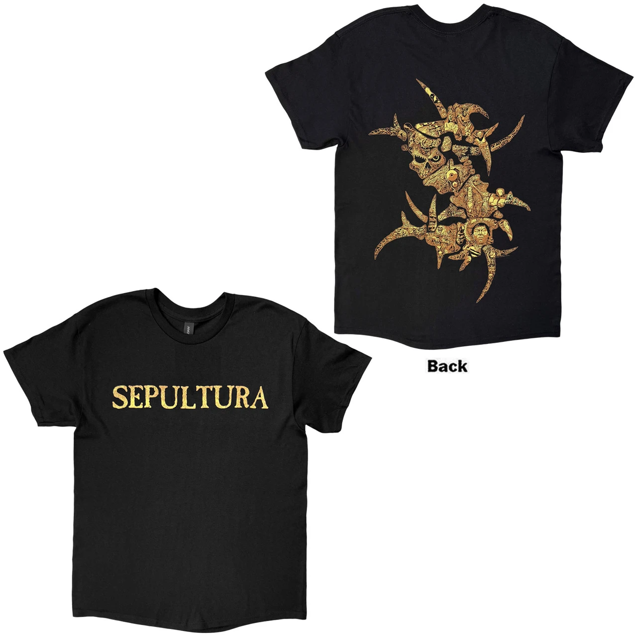 Tričko Sepultura - Discography (Black) (Back Print)