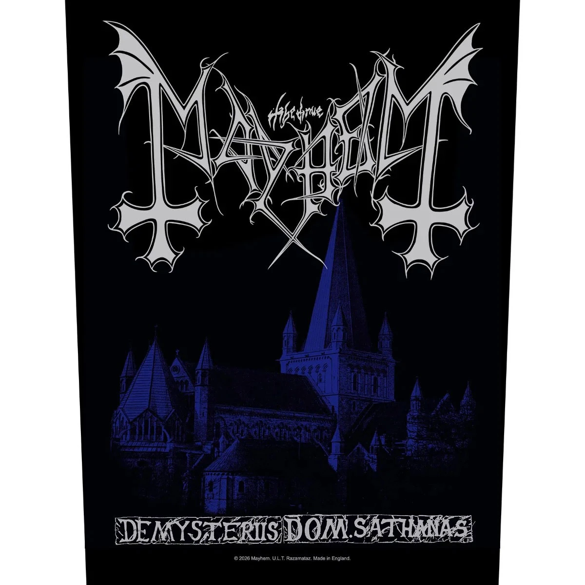 Veľká nášivka Mayhem – De Mysteriis Dom Sathanas