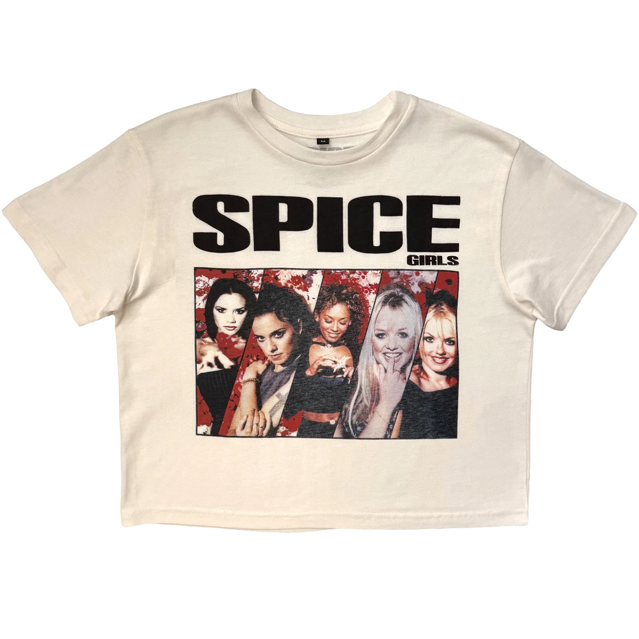 Dámsky Crop Top Spice Girls - Collage (White)