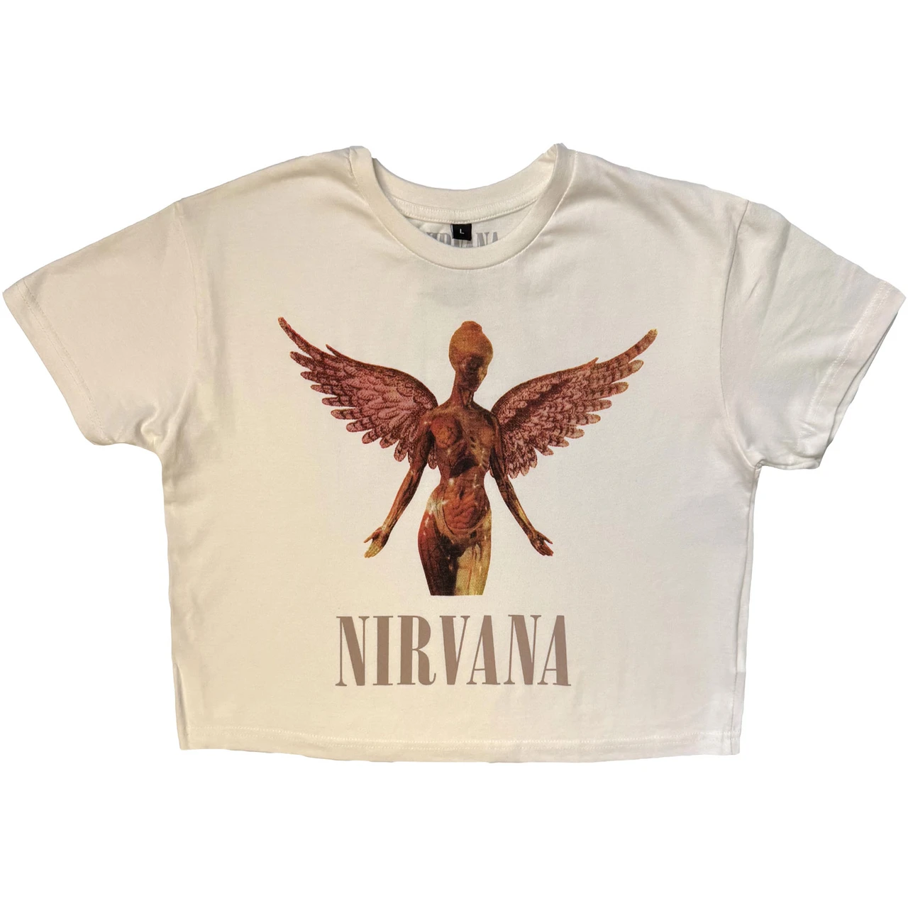 Dámsky Crop Top Nirvana - In Utero (White)