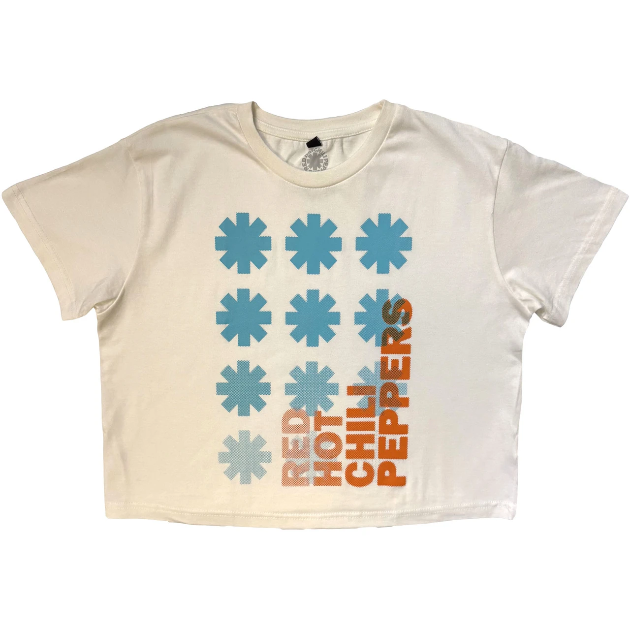 Dámsky Crop Top Red Hot Chili Peppers - Gradient Logo (White)