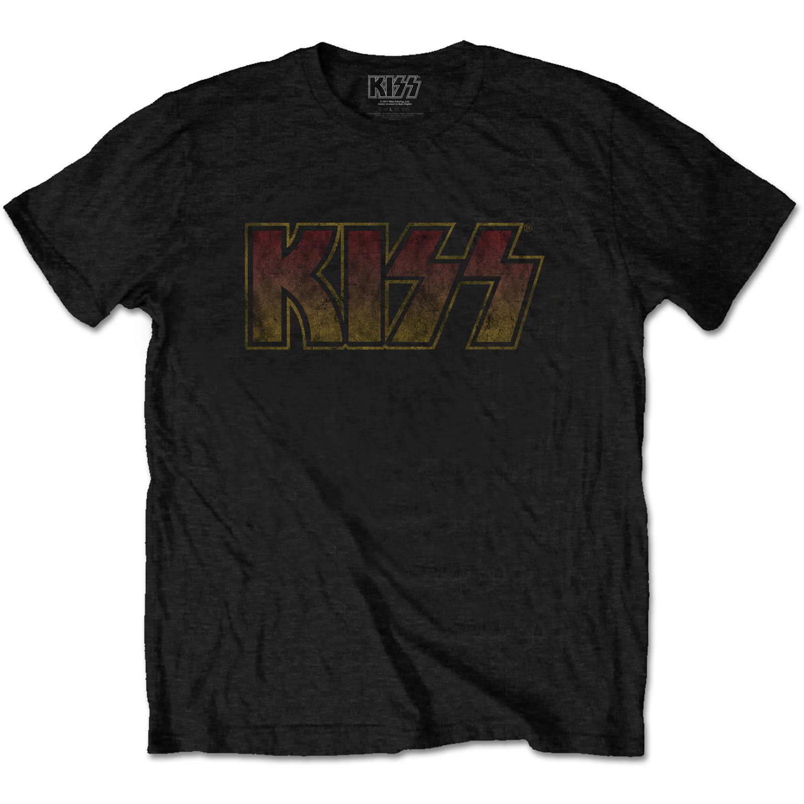 Tričko Kiss - Vintage Classic Logo, black