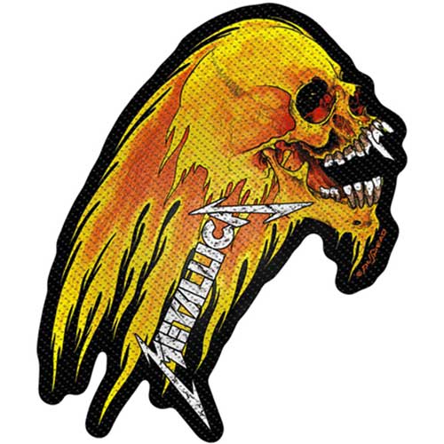 Malá nášivka - Metallica - Flaming Skull Cut-Out