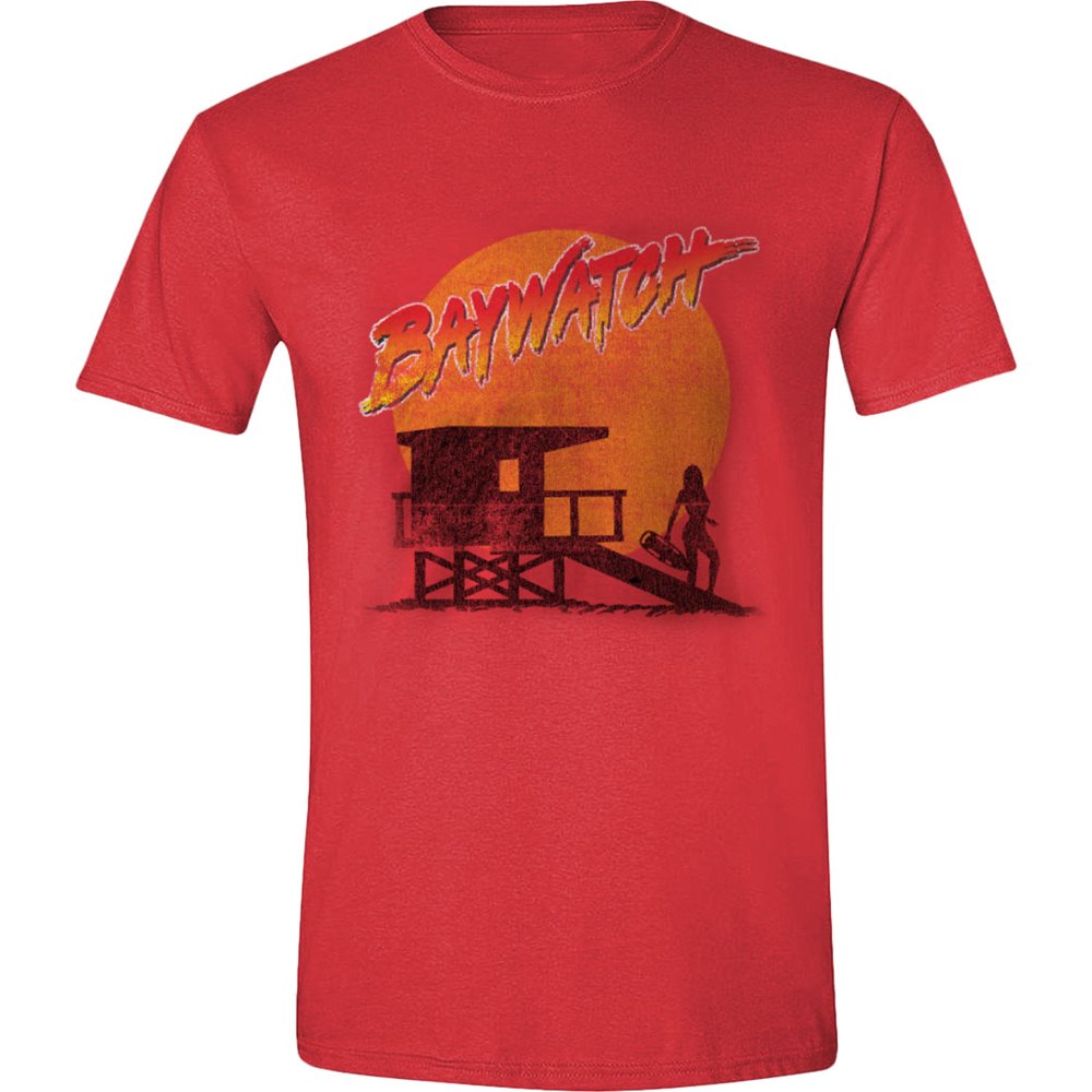 Tričko Baywatch - Baywatch Beach Hut, Red