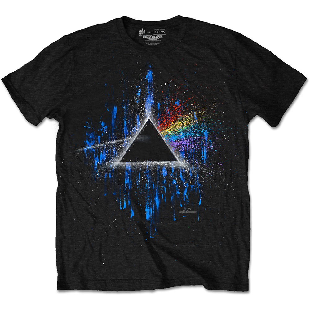 Tričko Pink Floyd - Dark Side of the Moon Blue Splatter