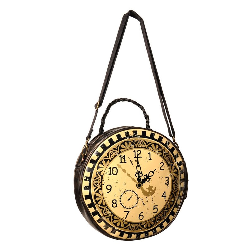Kabelka Banned - Vintage Clock Schultertasche