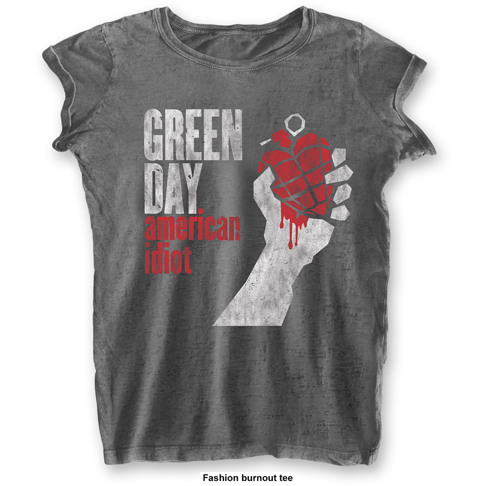 Dámske fashion tričko Green Day - American Idiot Vintage (Burn Out)