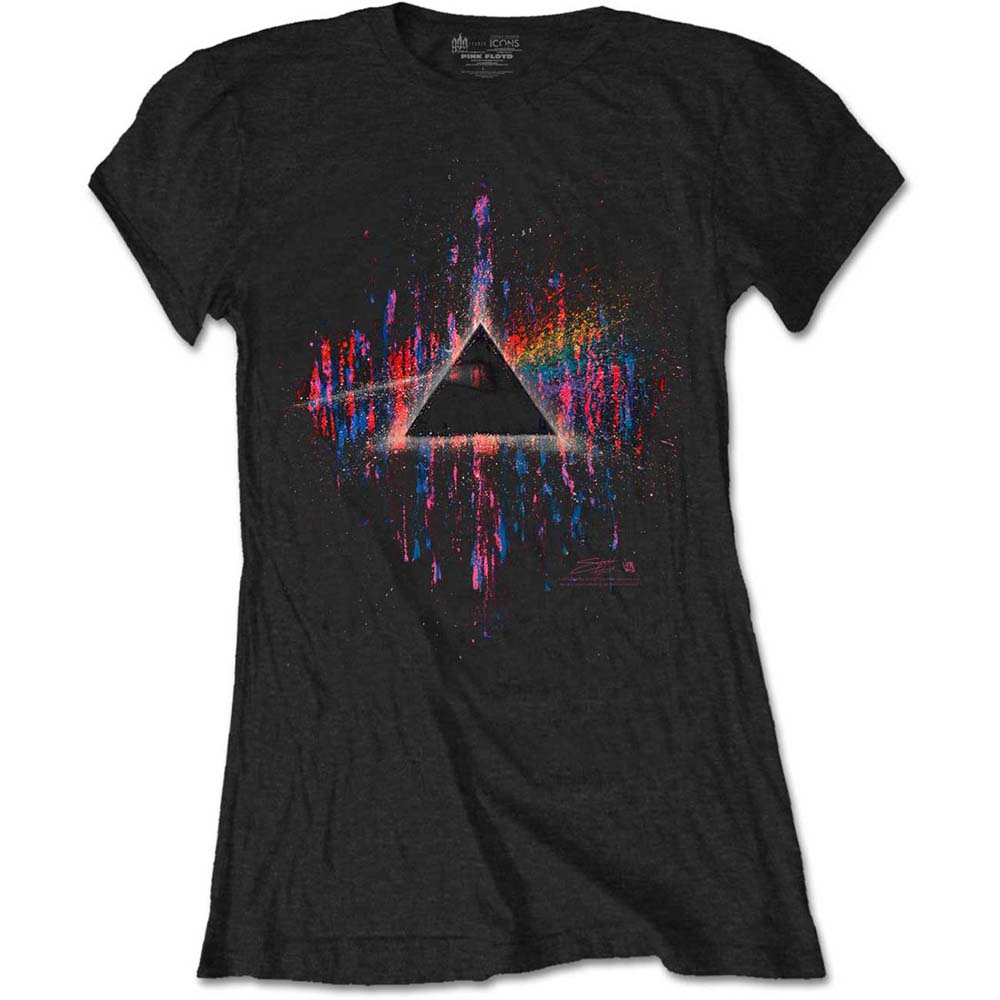 Dámske tričko Pink Floyd - Dark Side of the Moon Pink Splatter