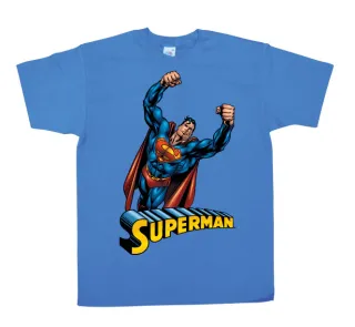 Detské tričko Superman - Flying (Modré)