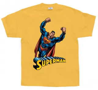 Detské tričko Superman - Flying (Oranžové)