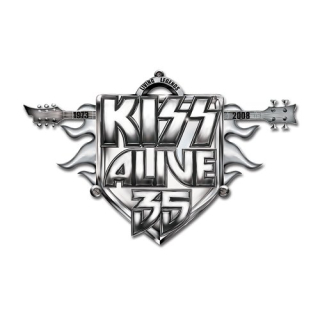 Kovový odznak Kiss - Alive 35 Tour