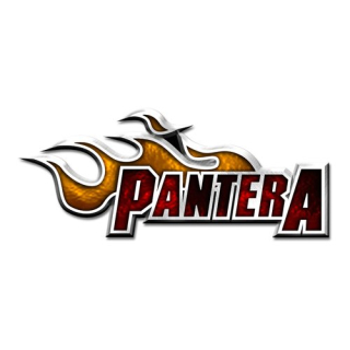 Kovový odznak Pantera - Flame Logo